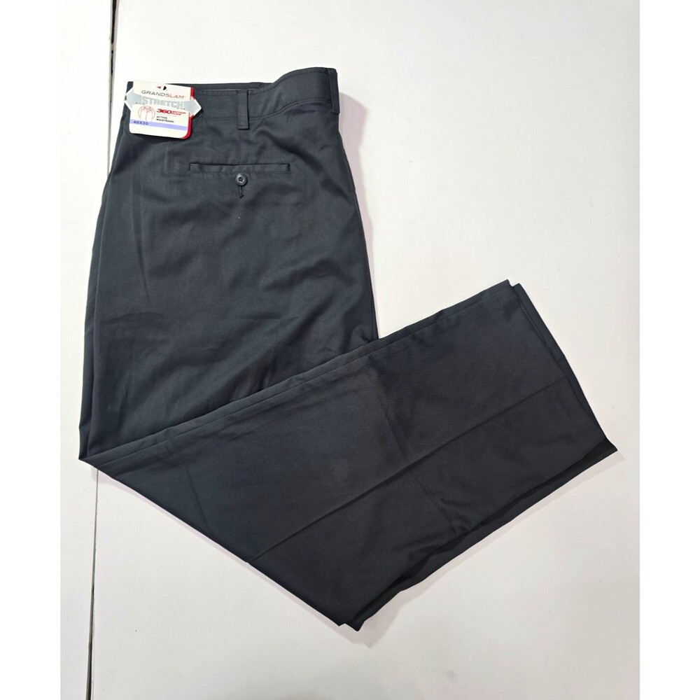 Grand Slam 360 Motion Flow Men’s Stretch Dress Pants Active Waist Gray 48